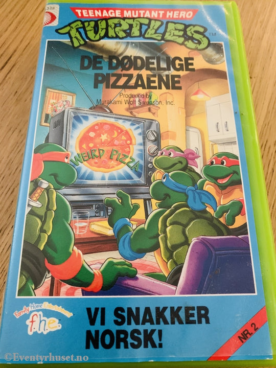 Teenage Mutant Hero Turtles. Nr. 2. De Dødelige Pizzaene. Vhs. Vhs