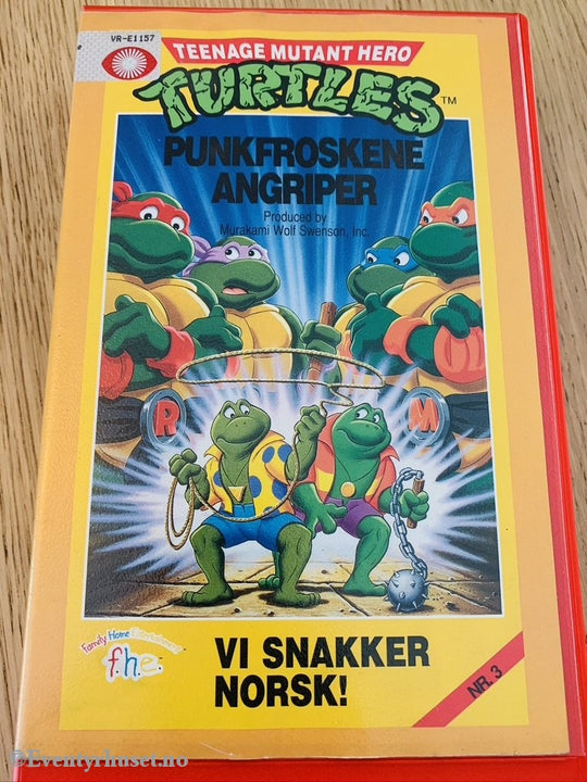 Teenage Mutant Hero Turtles. Nr. 3. Punkfroskene Angriper. 1988. Vhs Big Box.