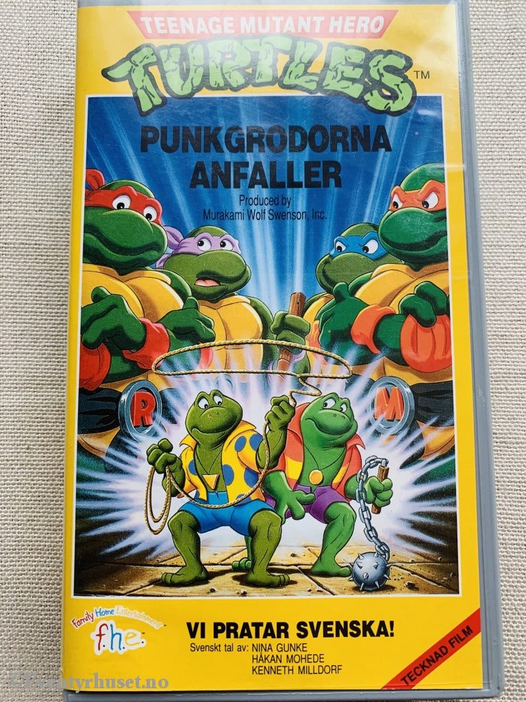 Teenage Mutant Hero Turtles Nr. 3. Punkgrodorna Anfaller. Vhs. Svensk. Vhs