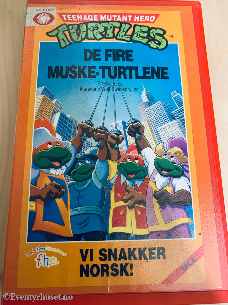 Teenage Mutant Hero Turtles. Nr. 4. De Fire Muske-Turtlene. 1988/89. Vhs Big Box.