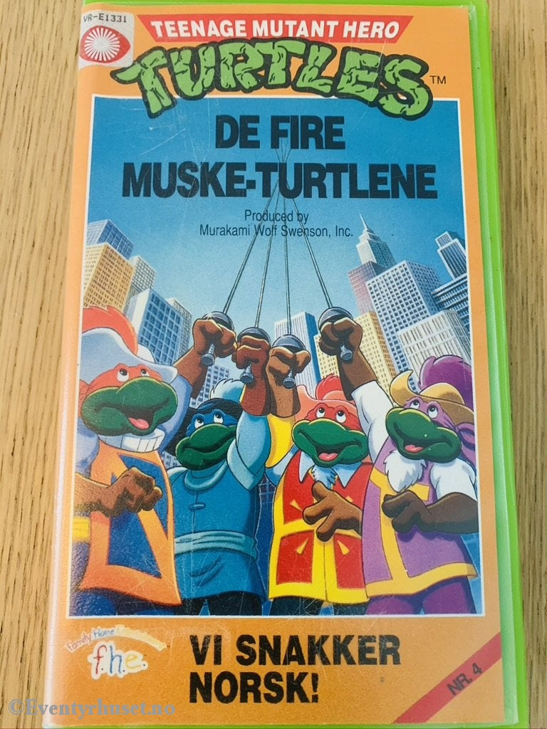 Teenage Mutant Hero Turtles. Nr. 4. De Fire Muske-Turtlene. Vhs. Vhs