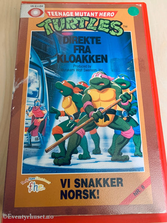 Teenage Mutant Hero Turtles. Nr. 8. Direkte Fra Kloakken. 1987/88. Vhs Big Box.
