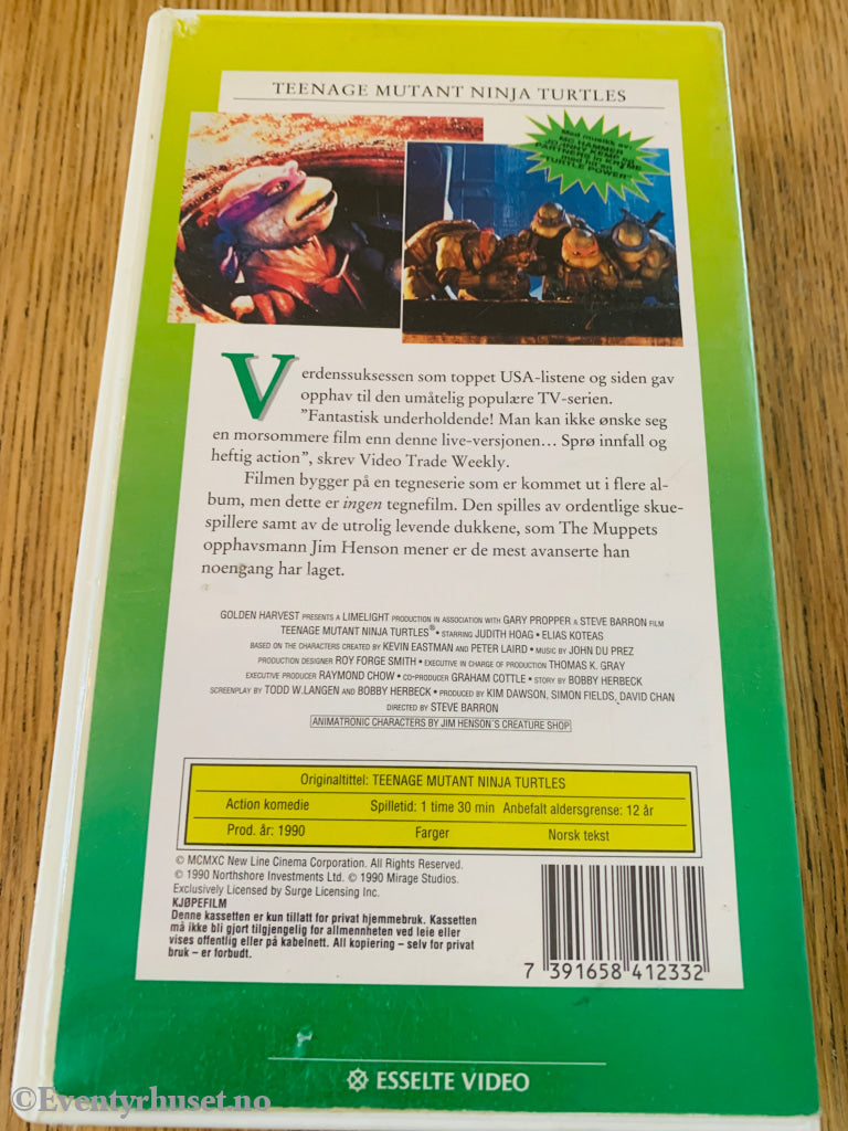 Teenage Mutant Ninja Turtles. 1990. VHS. VHS