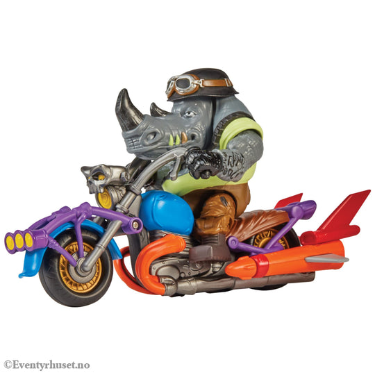 Teenage Mutant Ninja Turtles Action Figure with Vehicle Rocksteady & Chopper 12 cm. Mint In Sealed Box (MISB)!