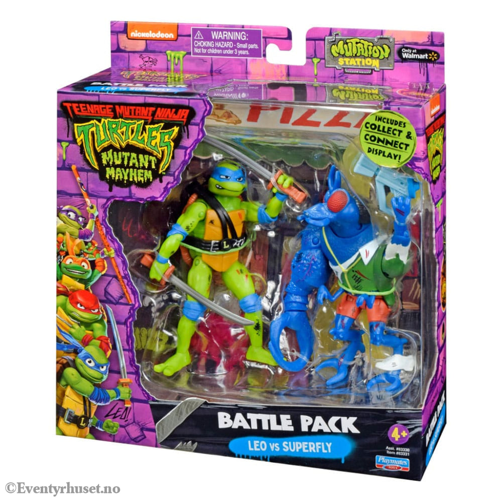 Teenage Mutant Ninja Turtles Action Figures Leonardo vs. Super Fly 11 cm Toys