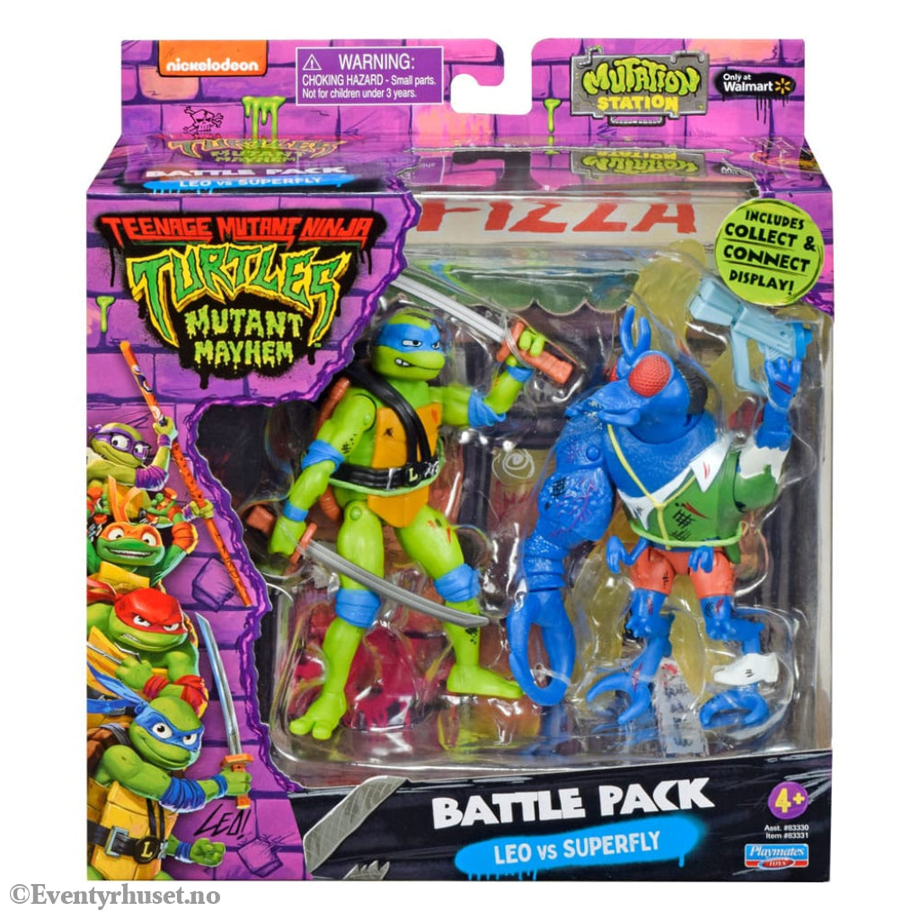 Teenage Mutant Ninja Turtles Action Figures Leonardo vs. Super Fly 11 cm Toys
