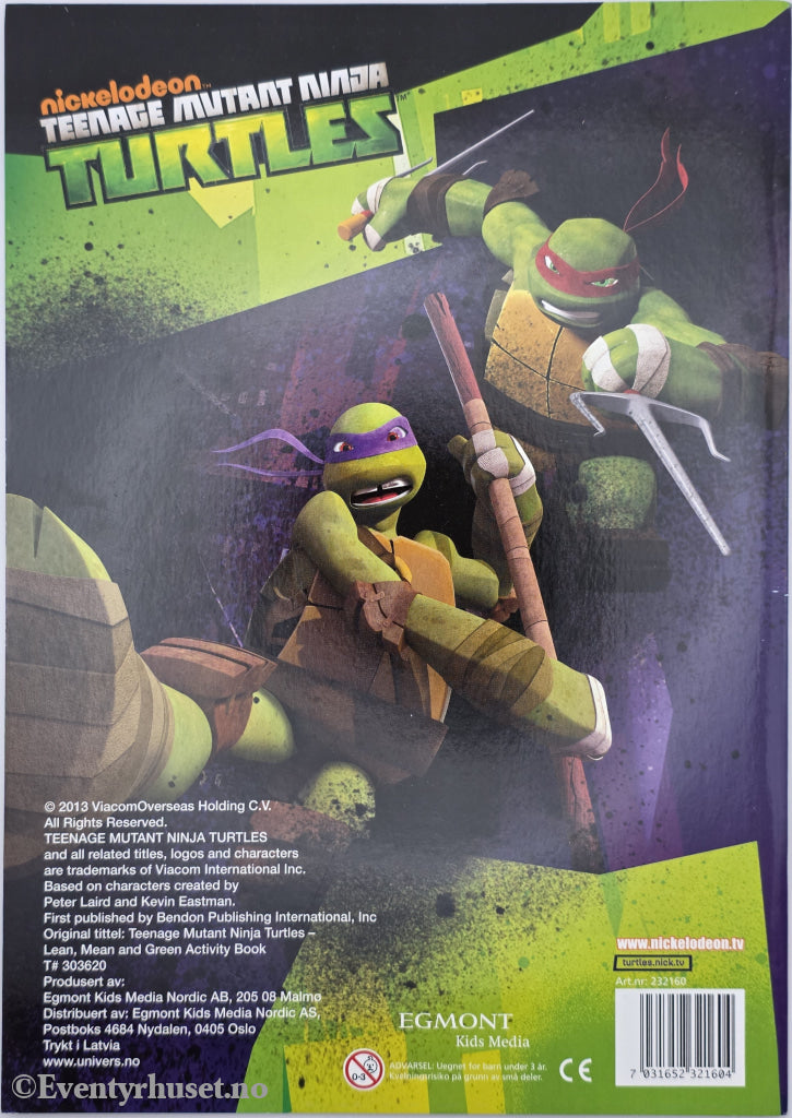 Teenage Mutant Ninja Turtles Aktivitetsbok. Aktivitetshefte.
