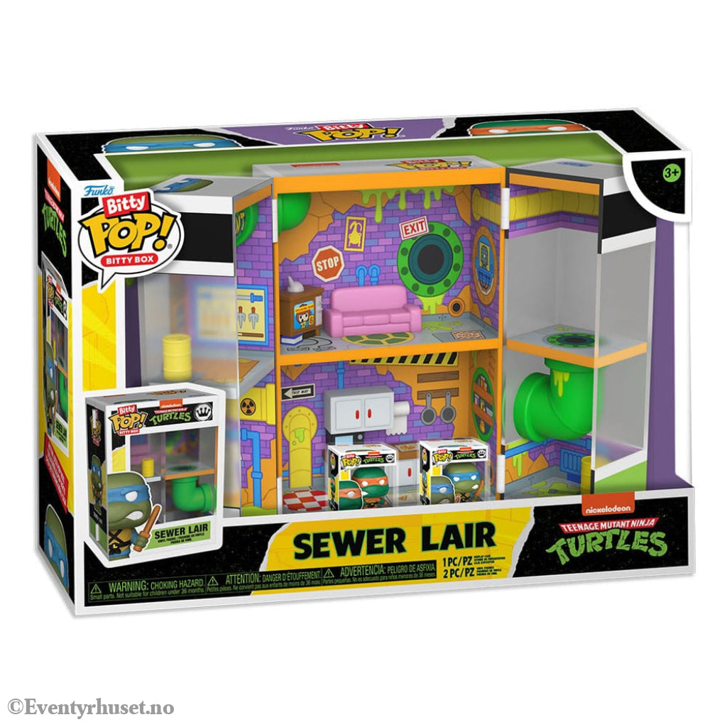 Teenage Mutant Ninja Turtles Bitty POP! Bitty Box Display with 2 Vinyl Figures Sewer Lair Collectibles