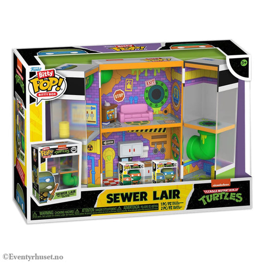 Teenage Mutant Ninja Turtles Bitty POP! Bitty Box Display with 2 Vinyl Figures Sewer Lair Collectibles