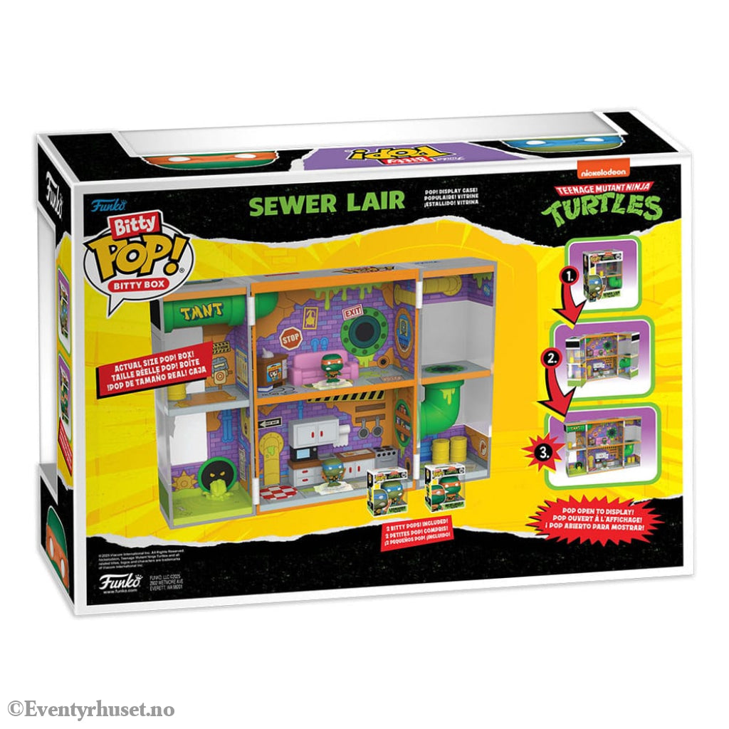 Teenage Mutant Ninja Turtles Bitty POP! Bitty Box Display with 2 Vinyl Figures Sewer Lair Collectibles