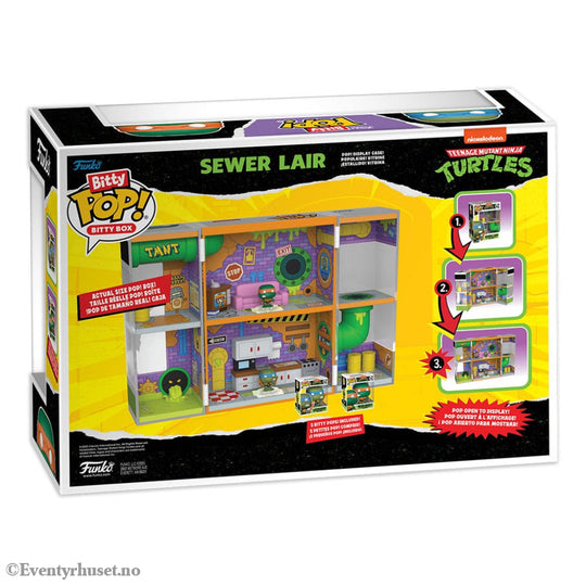 Teenage Mutant Ninja Turtles Bitty POP! Bitty Box Display with 2 Vinyl Figures Sewer Lair Collectibles