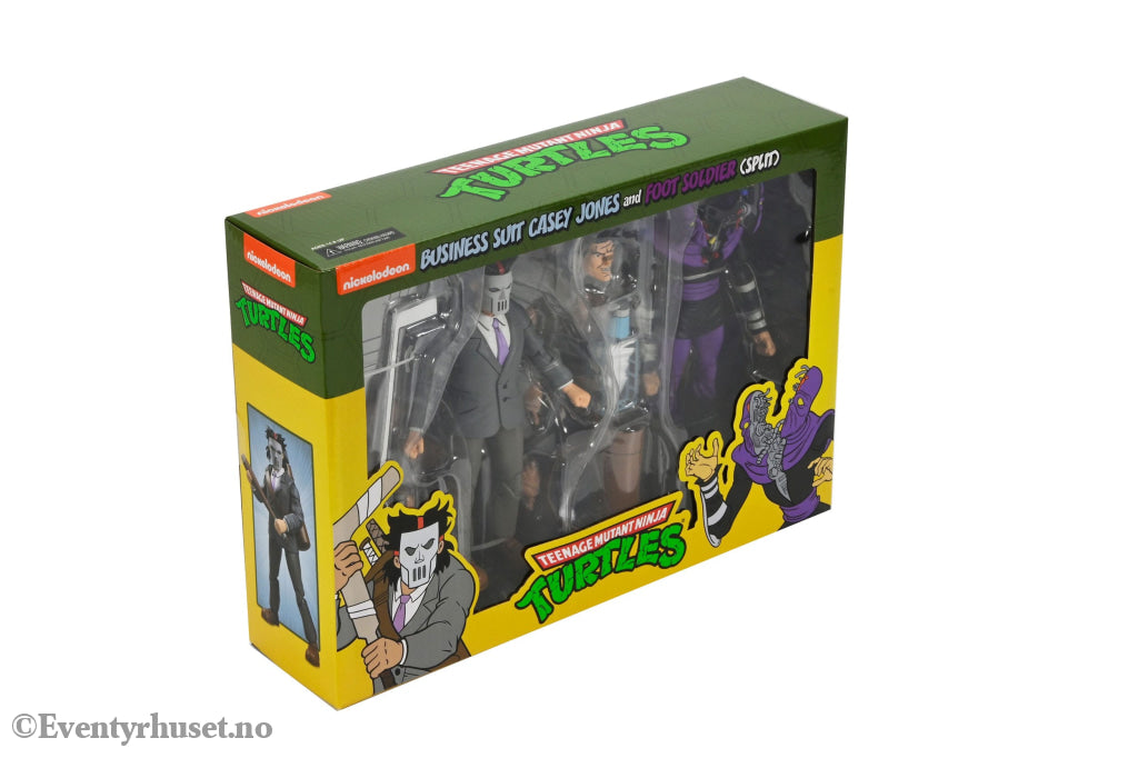 Teenage Mutant Ninja Turtles (Cartoon) Action Figure 2 Pack Business Suit Casey Jones & Split Foot Soldier 18 cm. Mint