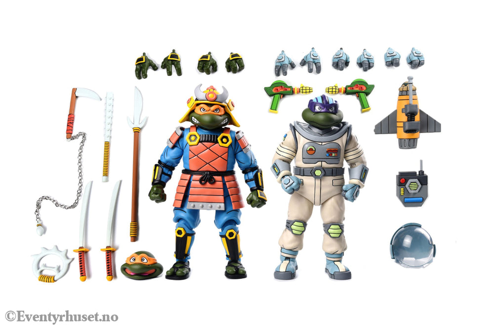 Teenage Mutant Ninja Turtles (Cartoon) Action Figure 2 Pack Space Adventure & Samurai Turtles 18 cm. Mint In Sealed Box