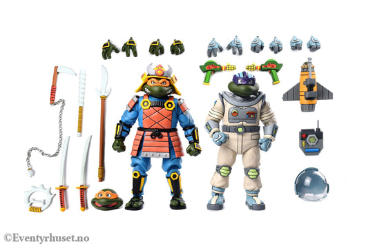 Teenage Mutant Ninja Turtles (Cartoon) Action Figure 2 Pack Space Adventure & Samurai Turtles 18 cm. Mint In Sealed Box