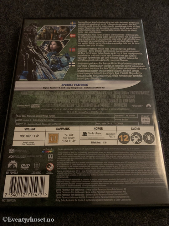 Teenage Mutant Ninja Turtles. Dvd. Dvd