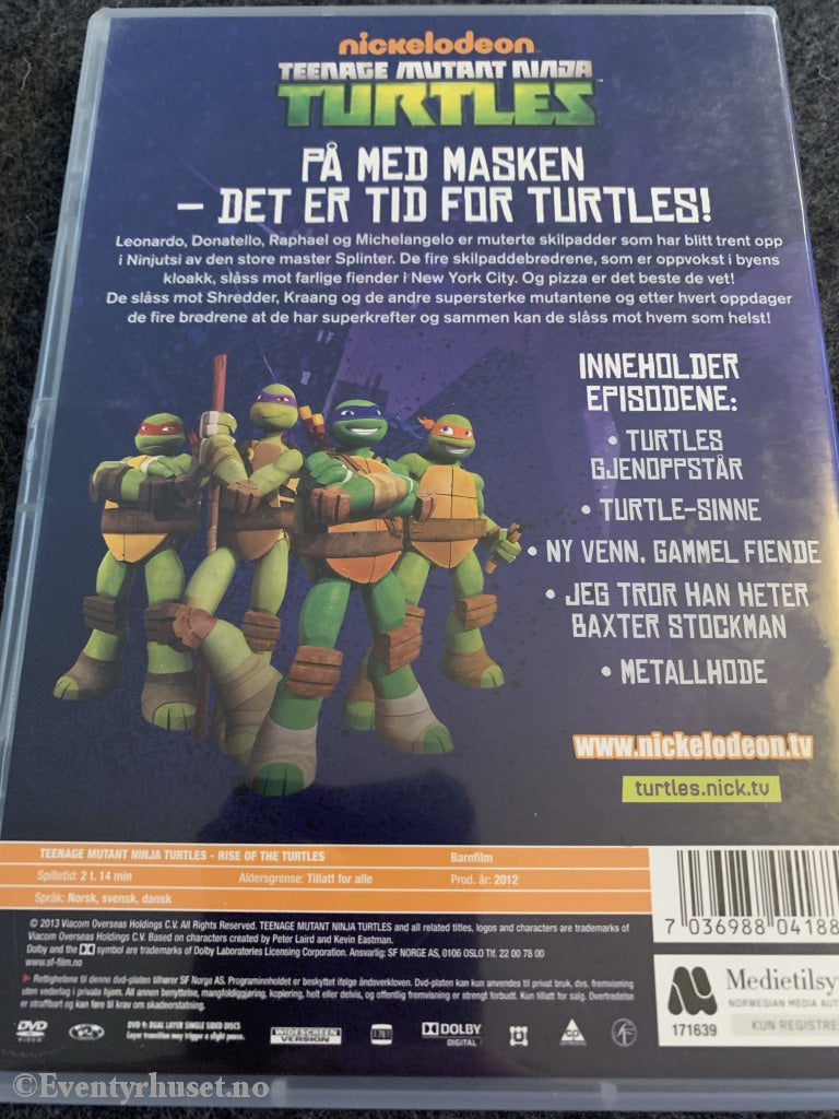 Teenage Mutant Ninja Turtles Gjenoppstår. 2012. Dvd. Dvd