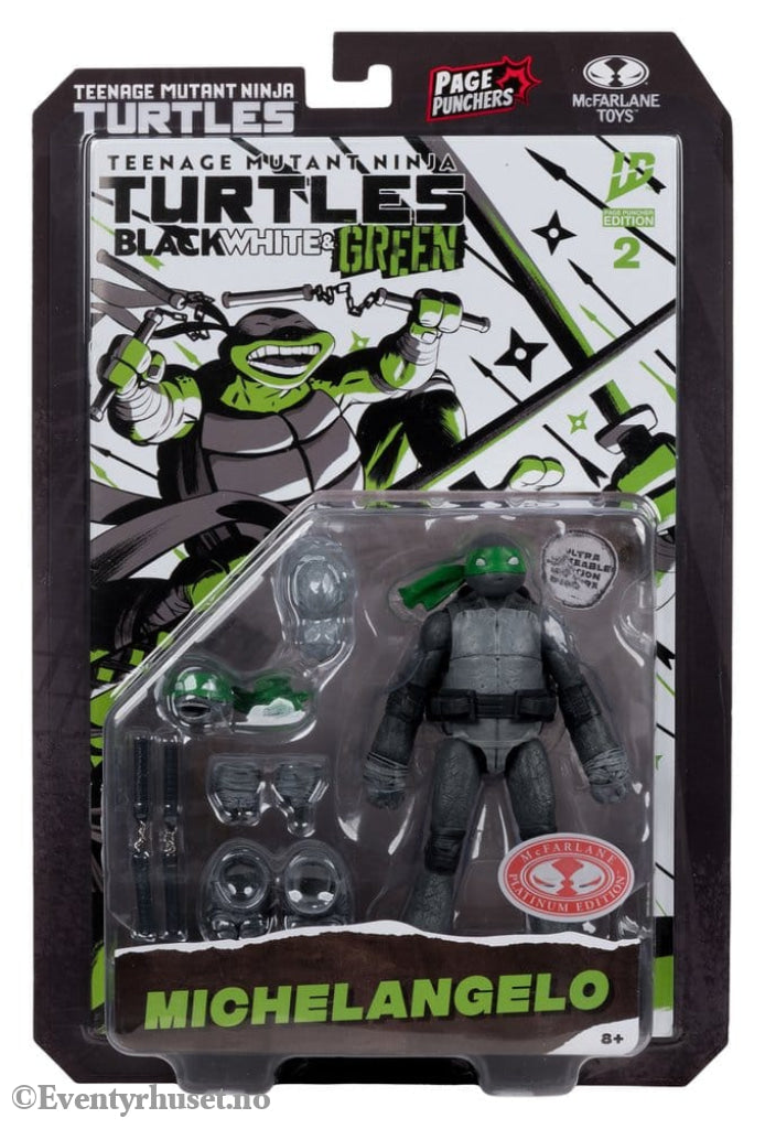 Teenage Mutant Ninja Turtles Page Punchers Action Figure Michelangelo (Black White & Green) (Red Platinum Edition) 13