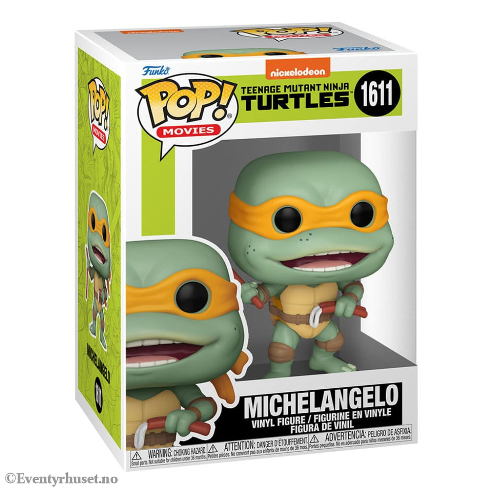 Teenage Mutant Ninja Turtles POP! Movies Vinyl Figure Michelangelo Sausage Link Nunchucks 9 cm Collectibles