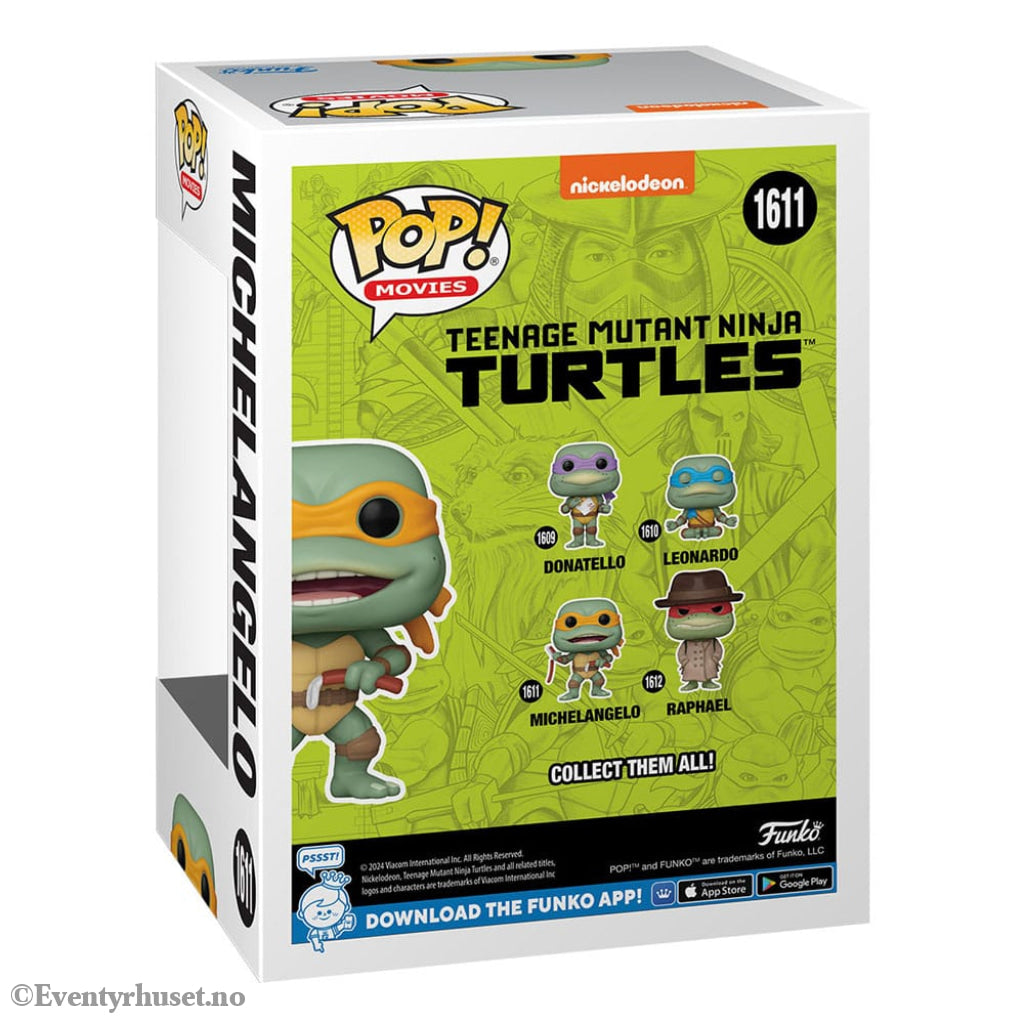 Teenage Mutant Ninja Turtles POP! Movies Vinyl Figure Michelangelo Sausage Link Nunchucks 9 cm Collectibles