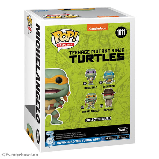 Teenage Mutant Ninja Turtles POP! Movies Vinyl Figure Michelangelo Sausage Link Nunchucks 9 cm Collectibles