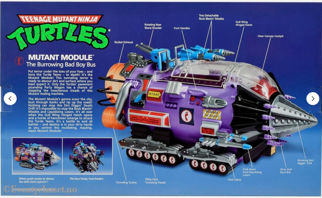 Teenage Mutant Ninja Turtles Vehicle Mutant Module heo EU Exclusive 25 cm. Mint In Sealed Box (MISB)! Actionfigur