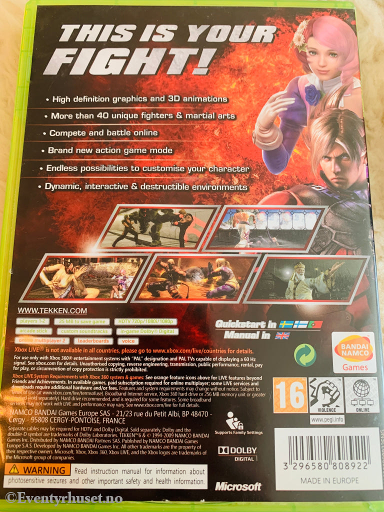 Tekken 6. Xbox 360.