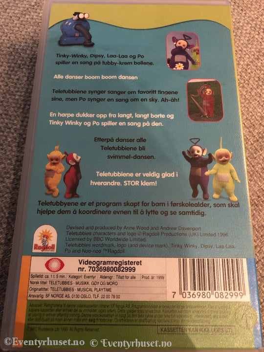 Teletubbies. 1999. Musikk Gøy Og Moro. Vhs. Vhs