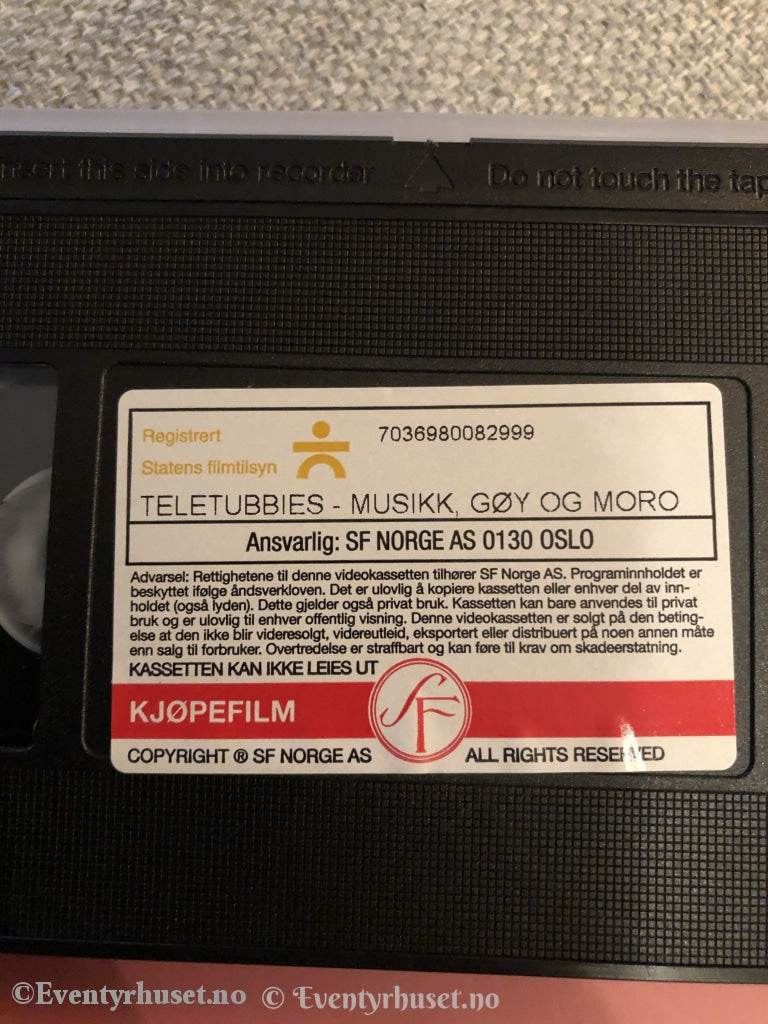 Teletubbies. 1999. Musikk Gøy Og Moro. Vhs. Vhs