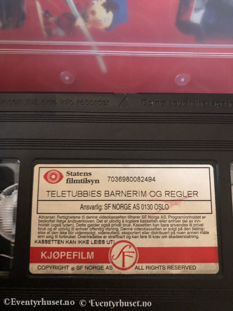 Teletubbies. Barnerim Og Regler. 1997. Vhs. Vhs