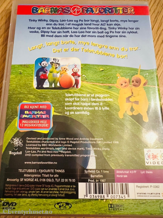 Teletubbies - Favoritt-Ting. 1997. Dvd. Dvd