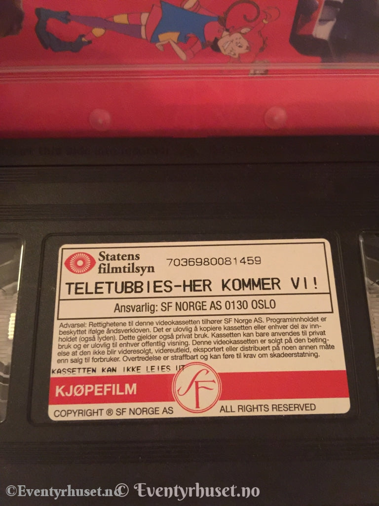 Teletubbies. Her Kommer Vi! 1997. Vhs. Vhs
