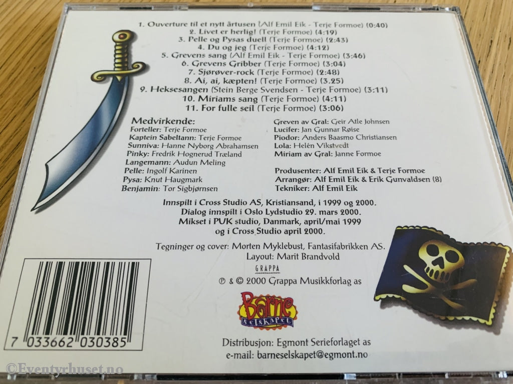 Terje Formoe. 1998. Kaptein Sabeltanns Verden. Cd. Cd