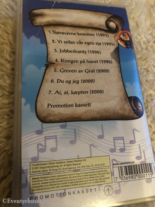 Terje Formoe. 2001. Kaptein Sabeltann - Favorittsanger. Vhs. Vhs