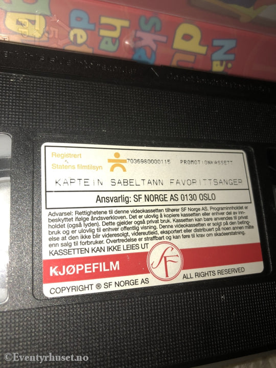Terje Formoe. 2001. Kaptein Sabeltann - Favorittsanger. Vhs. Vhs