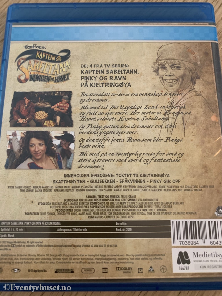 Terje Formoe. 2010. Kaptein Sabeltann - Kongen På Havet. Blu-Ray Og Dvd. Blu-Ray Disc