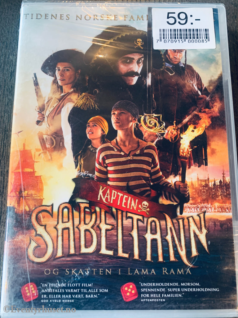 Terje Formoe. 2014. Kaptein Sabeltann og skatten i Lama Rama. DVD. Ny i plast! DVD