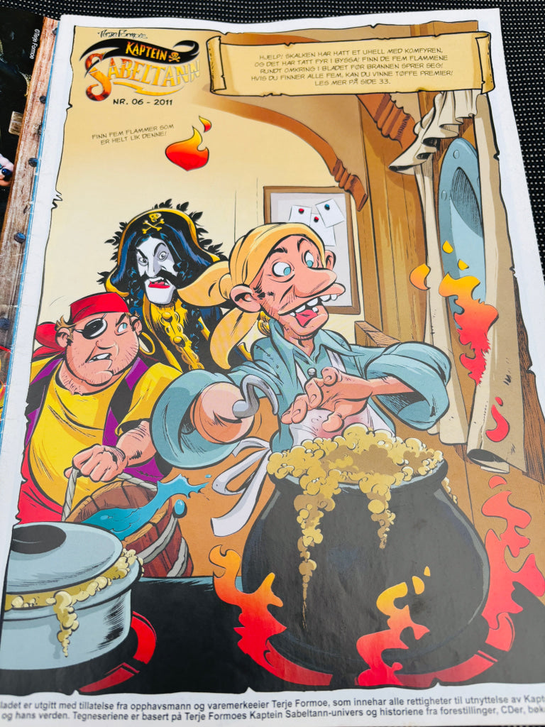 Terje Formoe. Kaptein Sabeltann. 2011/06. Tegneserieblad. Tegneserieblad