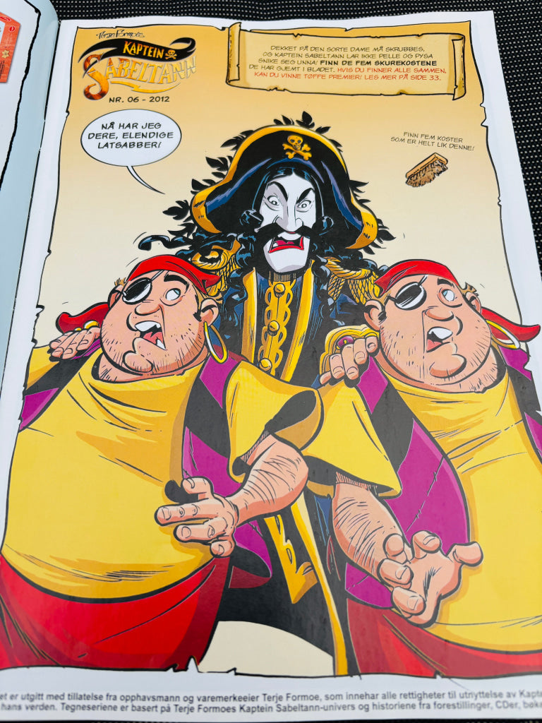 Terje Formoe. Kaptein Sabeltann. 2012/06. Tegneserieblad. Tegneserieblad
