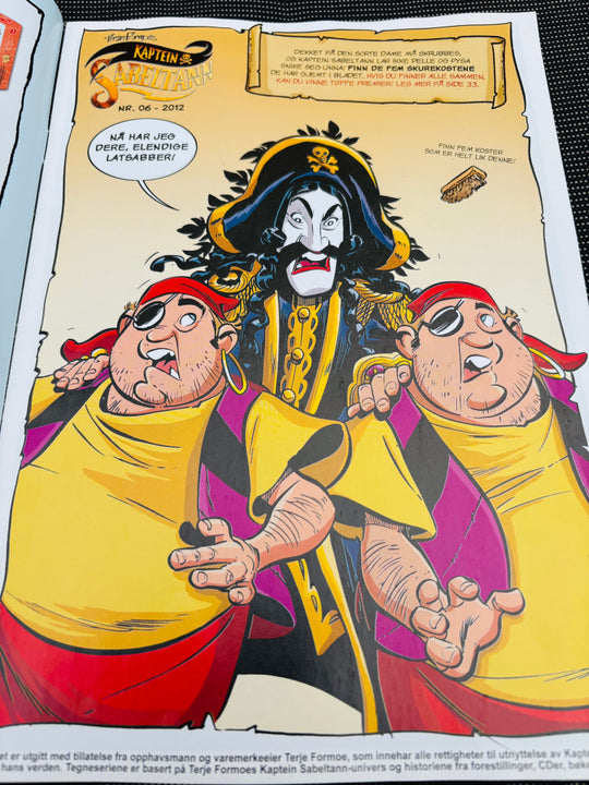 Terje Formoe. Kaptein Sabeltann. 2012/06. Tegneserieblad. Tegneserieblad