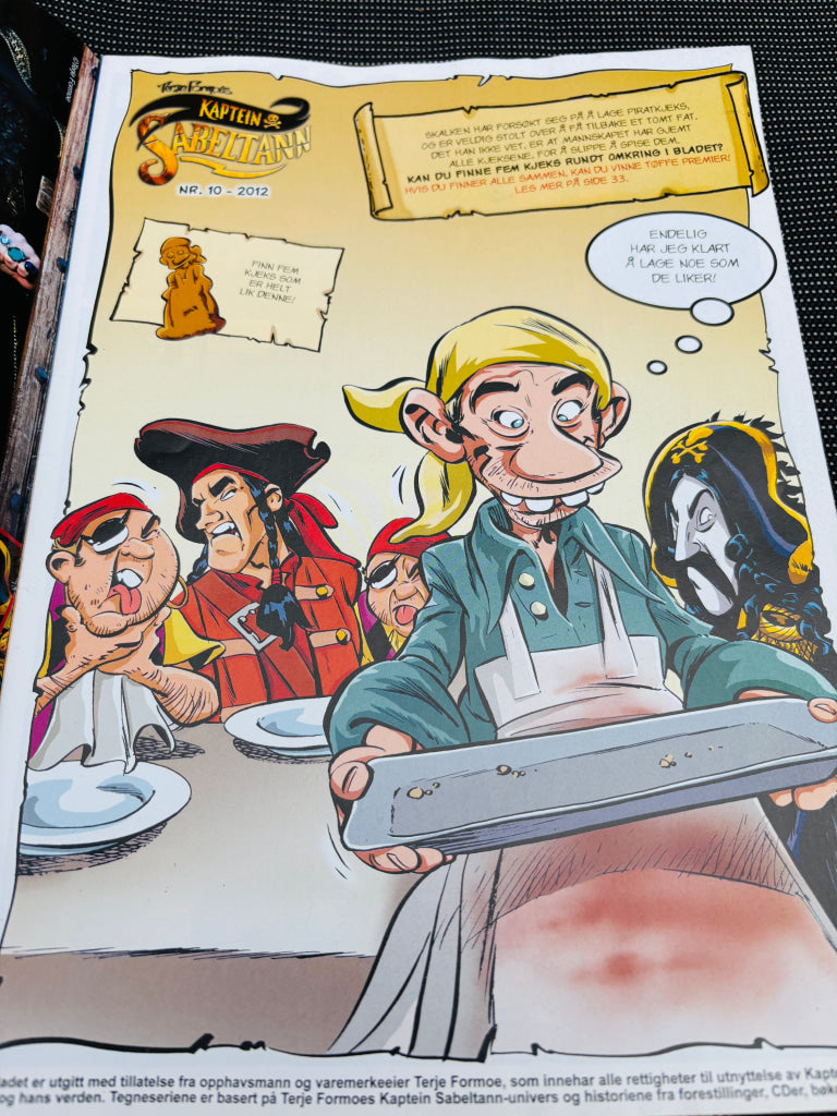 Terje Formoe. Kaptein Sabeltann. 2012/10. Tegneserieblad. Tegneserieblad