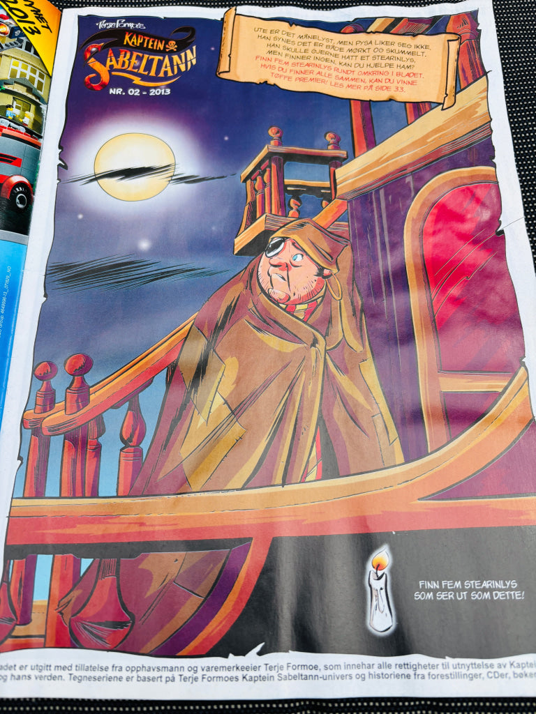 Terje Formoe. Kaptein Sabeltann. 2013/02. Tegneserieblad. Tegneserieblad