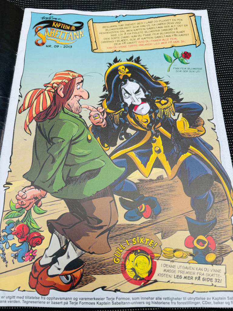 Terje Formoe. Kaptein Sabeltann. 2013/09. Tegneserieblad. Tegneserieblad