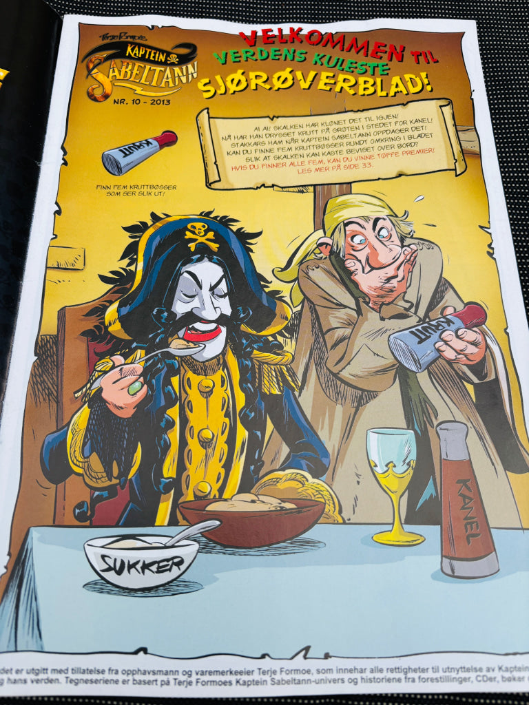 Terje Formoe. Kaptein Sabeltann. 2013/10. Tegneserieblad. Tegneserieblad