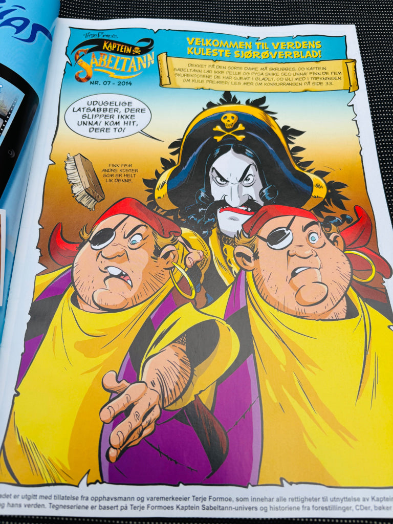 Terje Formoe. Kaptein Sabeltann. 2014/07. Tegneserieblad. Tegneserieblad