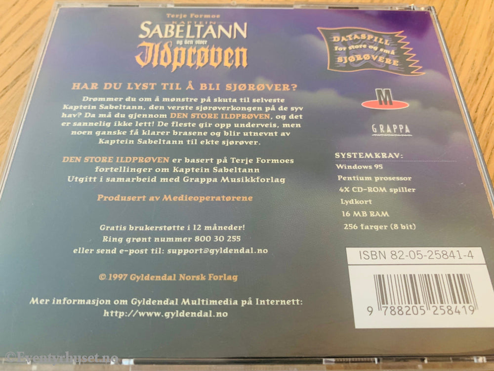 Terje Formoe - Kaptein Sabeltann Og Den Store Ildprøven. 1997. Pc-Spill. Pc Spill