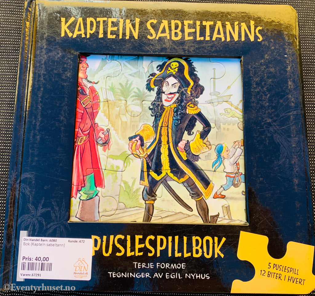 Terje Formoe. Kaptein Sabeltanns puslespillbok. Fortelling