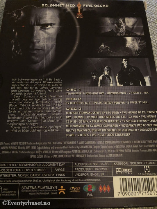 Terminator 2. 1991/93. Ultimate 3 Disc Edition. Dvd. Dvd