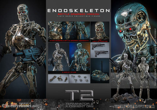 Terminator 2: Judgment Day Movie Masterpiece Die-cast Action Figure 1/6 Endoskeleton (Battle Damaged Version) 31 cm Toys
