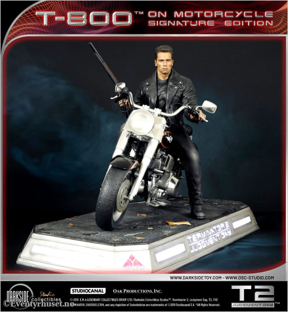 Terminator 2 Statue T-800 On Motorcycle Limited Signature Edition 70 cm Collectibles