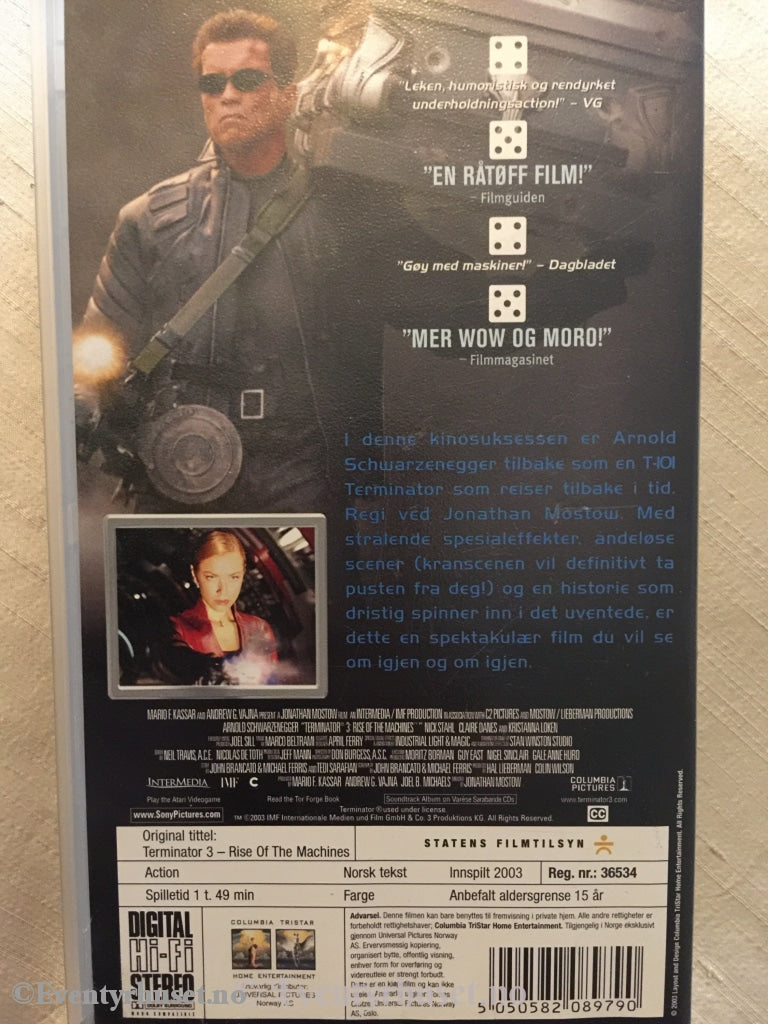 Terminator 3. Rise Of The Machines. 2003. Vhs